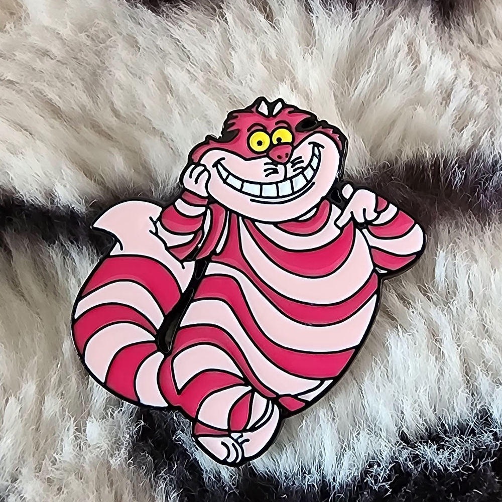 Cheshire Cat Pink Brooch